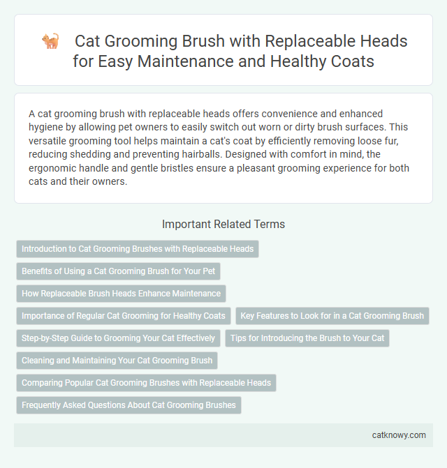 Cat Grooming Brush with Replaceable Heads for Easy Maintenance and Healthy Coats