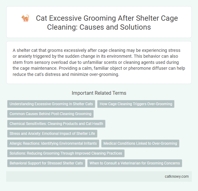 Cat Excessive Grooming After Shelter Cage Cleaning: Causes and Solutions