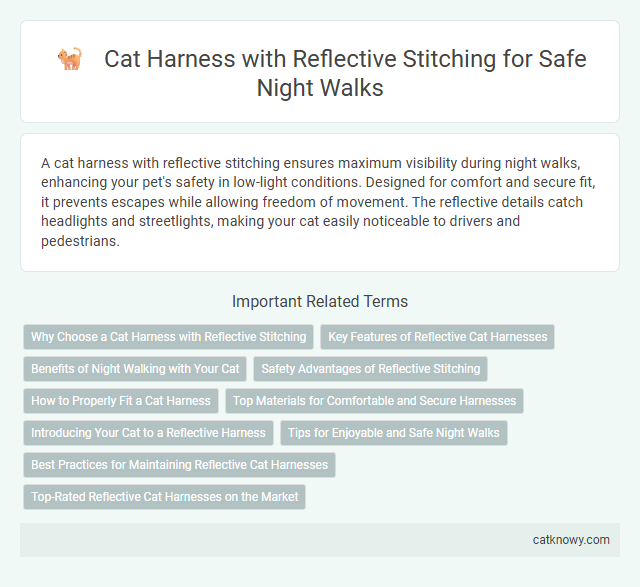Cat Harness with Reflective Stitching for Safe Night Walks