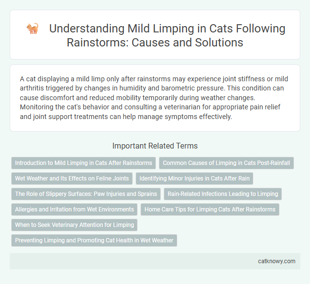 Understanding Mild Limping in Cats Following Rainstorms: Causes and Solutions