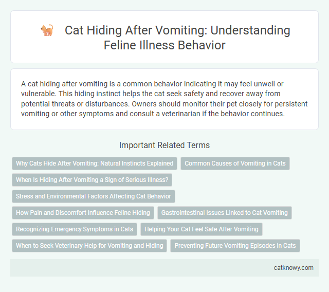 Cat Hiding After Vomiting: Understanding Feline Illness Behavior
