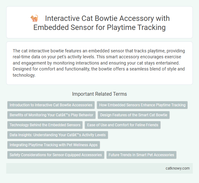 Interactive Cat Bowtie Accessory with Embedded Sensor for Playtime Tracking