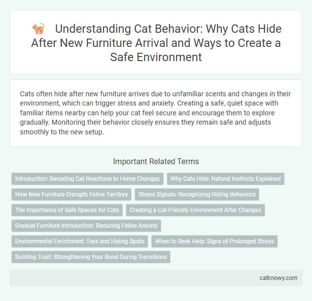 Understanding Cat Behavior: Why Cats Hide After New Furniture Arrival and Ways to Create a Safe Environment
