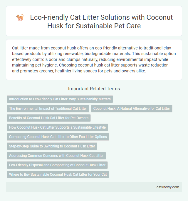 Eco-Friendly Cat Litter Solutions with Coconut Husk for Sustainable Pet Care