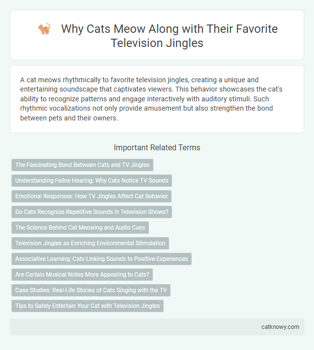 Why Cats Meow Along with Their Favorite Television Jingles