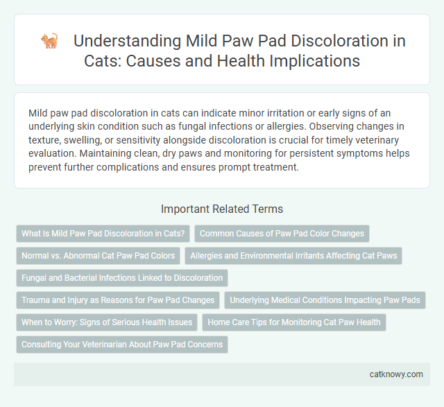 Understanding Mild Paw Pad Discoloration in Cats: Causes and Health Implications