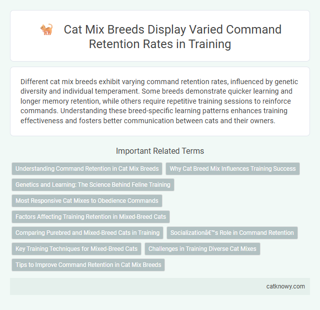 Cat Mix Breeds Display Varied Command Retention Rates in Training