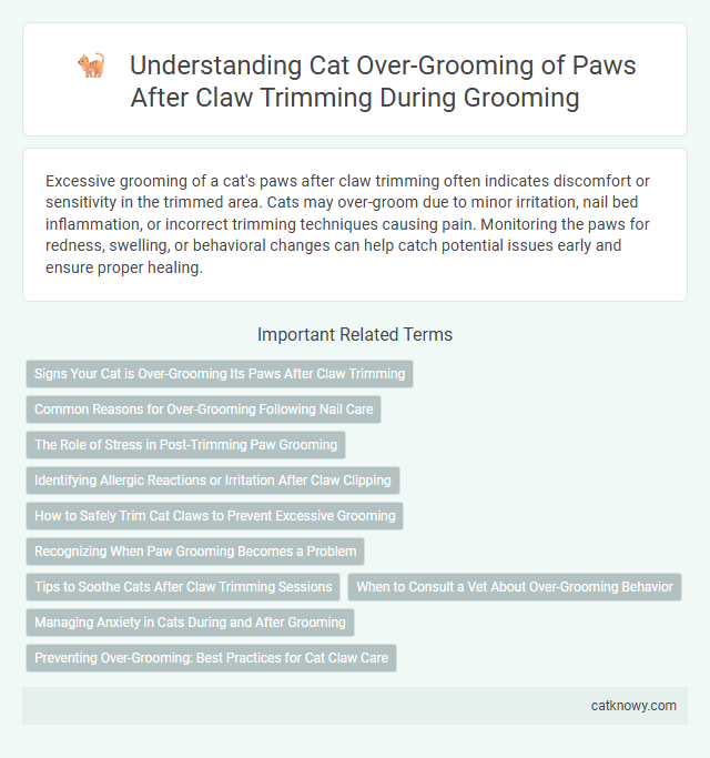 Understanding Cat Over-Grooming of Paws After Claw Trimming During Grooming