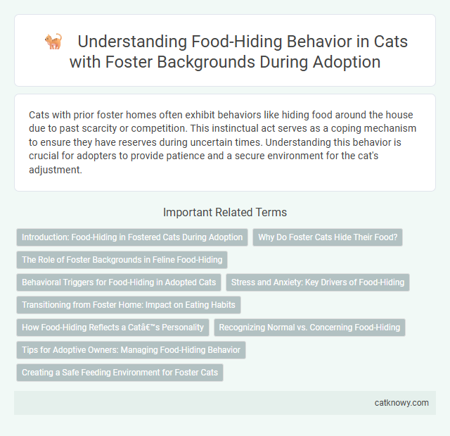 Understanding Food-Hiding Behavior in Cats with Foster Backgrounds During Adoption