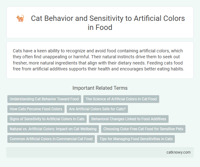 Cat Behavior and Sensitivity to Artificial Colors in Food