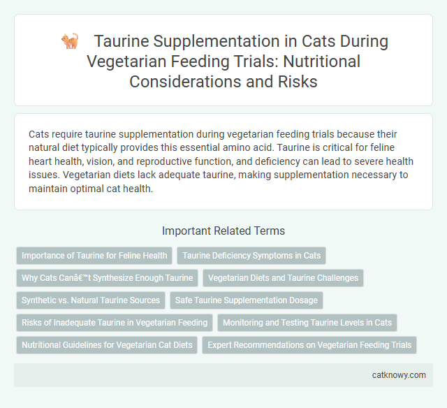 Taurine Supplementation in Cats During Vegetarian Feeding Trials: Nutritional Considerations and Risks