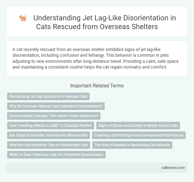 Understanding Jet Lag-Like Disorientation in Cats Rescued from Overseas Shelters