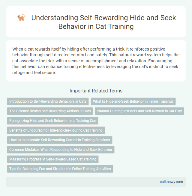 Understanding Self-Rewarding Hide-and-Seek Behavior in Cat Training