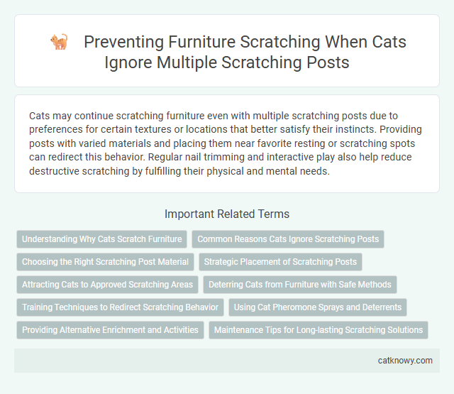 Preventing Furniture Scratching When Cats Ignore Multiple Scratching Posts