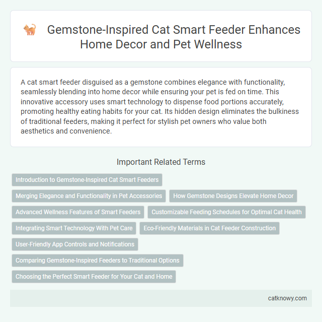 Gemstone-Inspired Cat Smart Feeder Enhances Home Decor and Pet Wellness