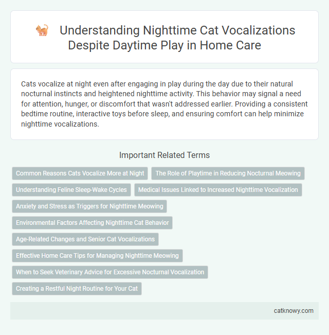 Understanding Nighttime Cat Vocalizations Despite Daytime Play in Home Care