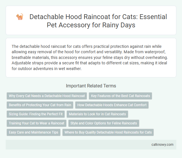 Detachable Hood Raincoat for Cats: Essential Pet Accessory for Rainy Days