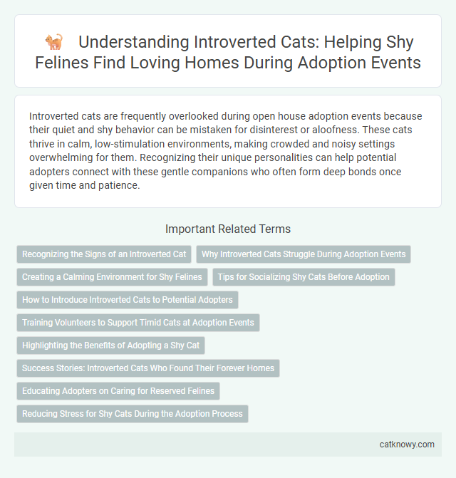 Understanding Introverted Cats: Helping Shy Felines Find Loving Homes During Adoption Events