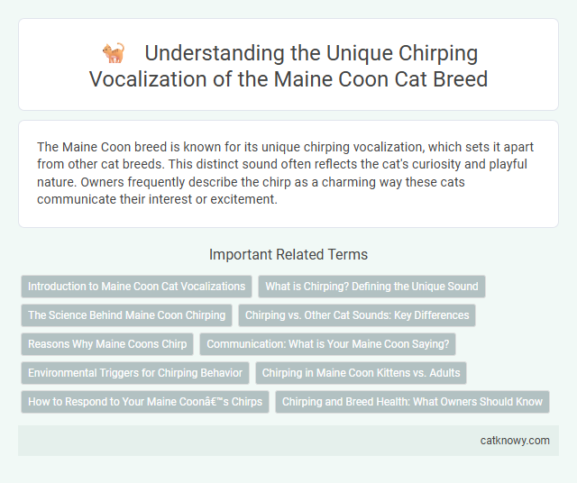 Understanding the Unique Chirping Vocalization of the Maine Coon Cat Breed