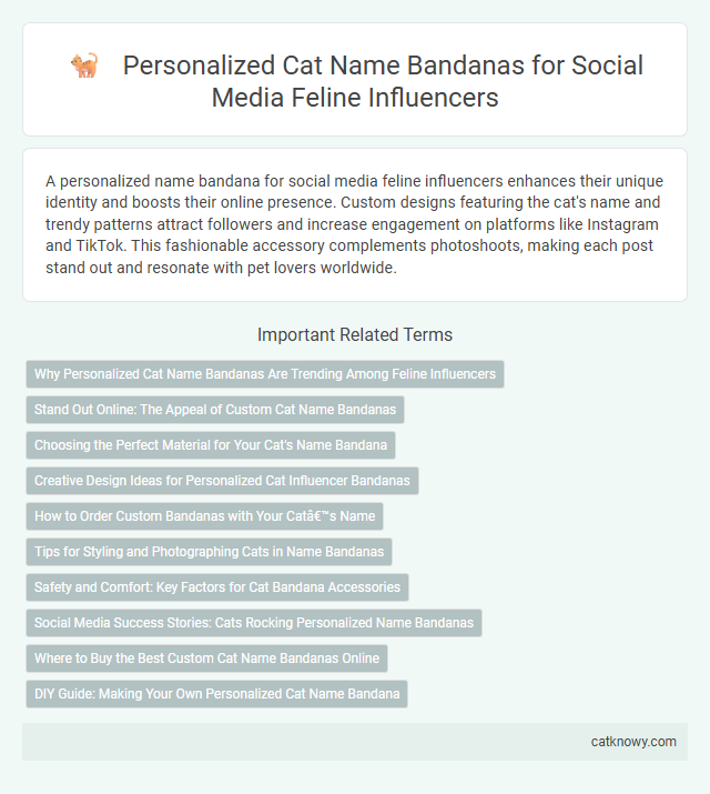 Personalized Cat Name Bandanas for Social Media Feline Influencers
