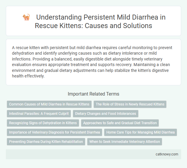 Understanding Persistent Mild Diarrhea in Rescue Kittens: Causes and Solutions