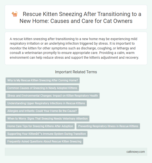 Rescue Kitten Sneezing After Transitioning to a New Home: Causes and Care for Cat Owners