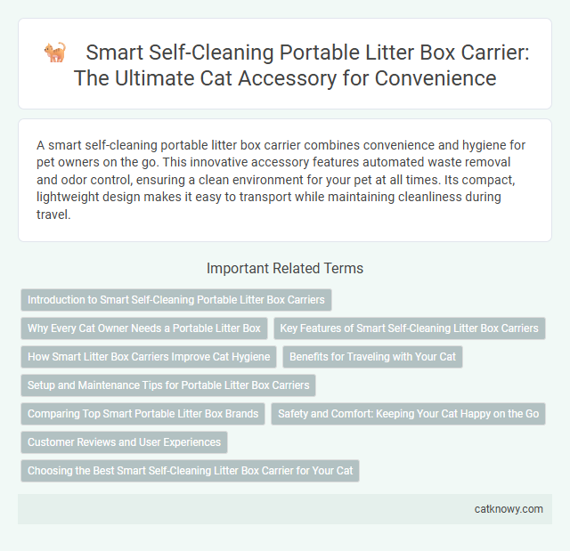 Smart Self-Cleaning Portable Litter Box Carrier: The Ultimate Cat Accessory for Convenience