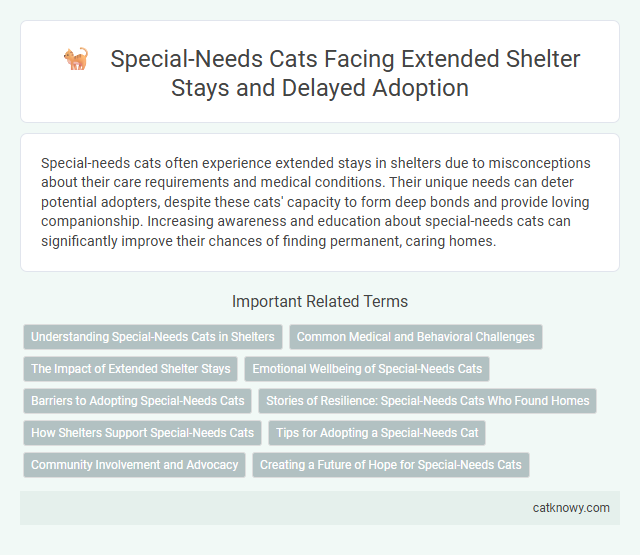 Special-Needs Cats Facing Extended Shelter Stays and Delayed Adoption