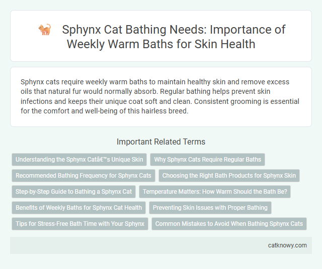 Sphynx Cat Bathing Needs: Importance of Weekly Warm Baths for Skin Health