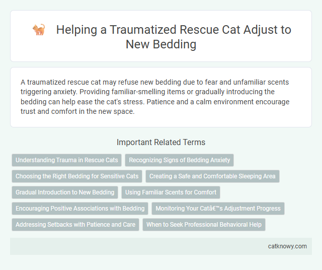 Helping a Traumatized Rescue Cat Adjust to New Bedding