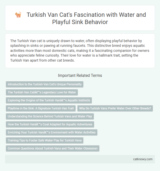 Turkish Van Cat's Fascination with Water and Playful Sink Behavior