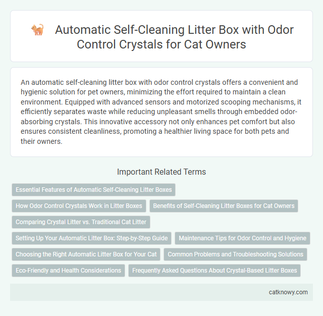 Automatic Self-Cleaning Litter Box with Odor Control Crystals for Cat Owners