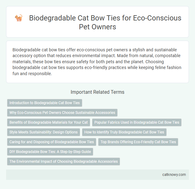Biodegradable Cat Bow Ties for Eco-Conscious Pet Owners