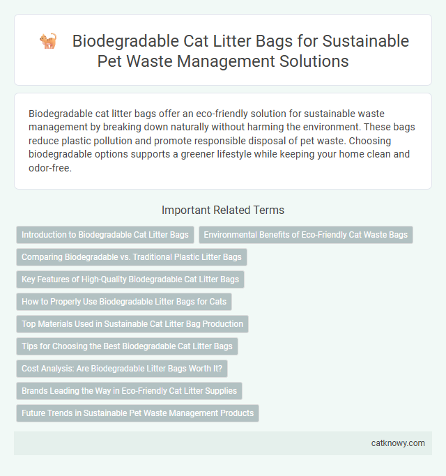 Biodegradable Cat Litter Bags for Sustainable Pet Waste Management Solutions