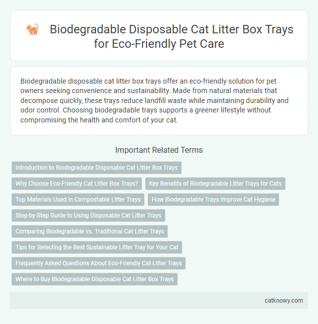 Biodegradable Disposable Cat Litter Box Trays for Eco-Friendly Pet Care