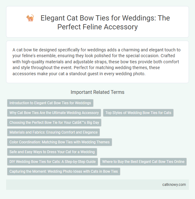 Elegant Cat Bow Ties for Weddings: The Perfect Feline Accessory