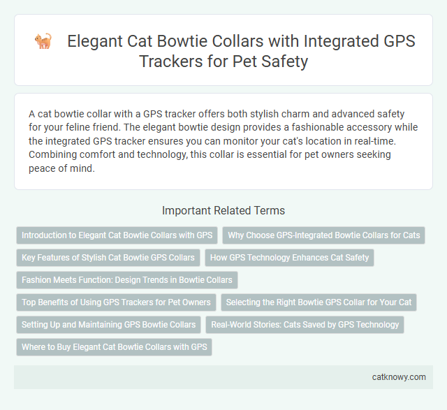Elegant Cat Bowtie Collars with Integrated GPS Trackers for Pet Safety