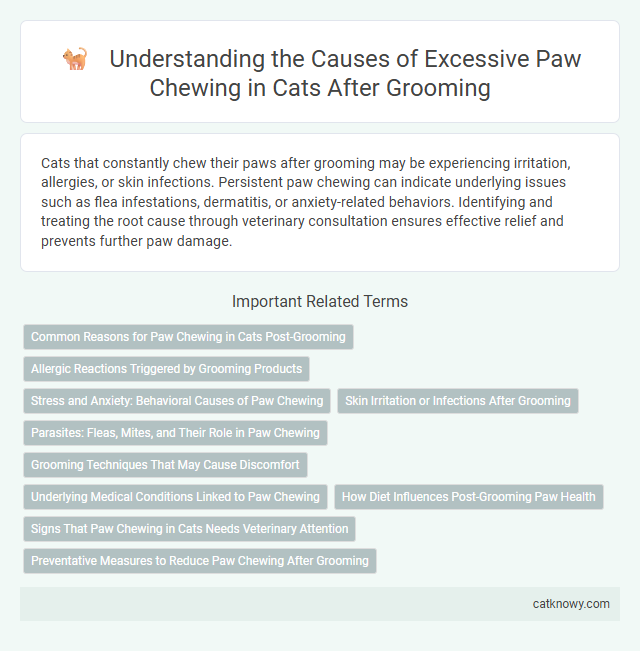 Understanding the Causes of Excessive Paw Chewing in Cats After Grooming