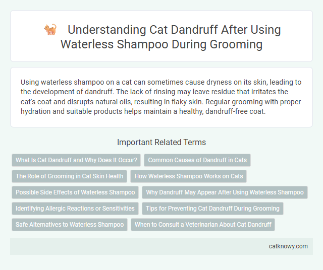 Understanding Cat Dandruff After Using Waterless Shampoo During Grooming