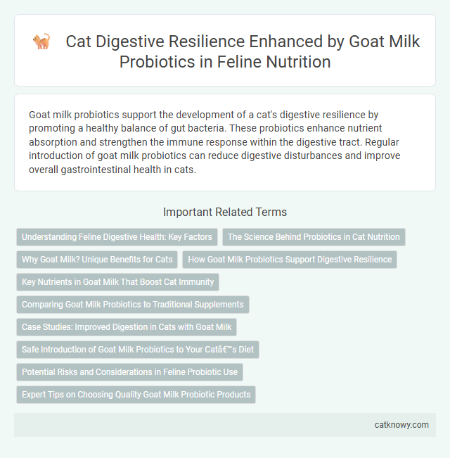 Cat Digestive Resilience Enhanced by Goat Milk Probiotics in Feline Nutrition