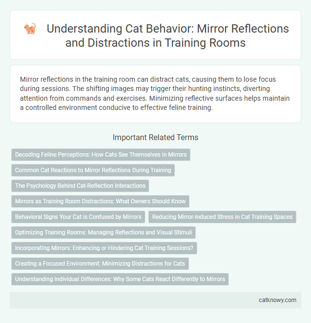Understanding Cat Behavior: Mirror Reflections and Distractions in Training Rooms