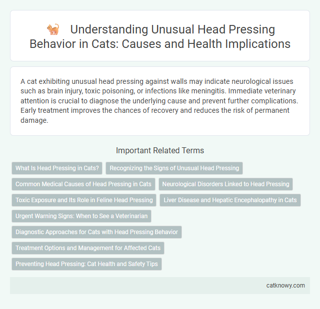 Understanding Unusual Head Pressing Behavior in Cats: Causes and Health Implications