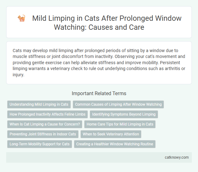 Mild Limping in Cats After Prolonged Window Watching: Causes and Care