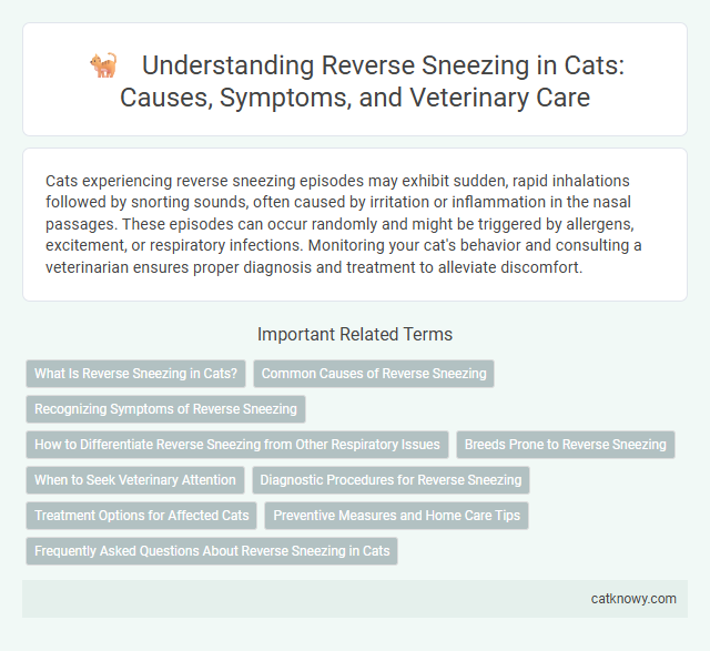 Understanding Reverse Sneezing in Cats: Causes, Symptoms, and Veterinary Care