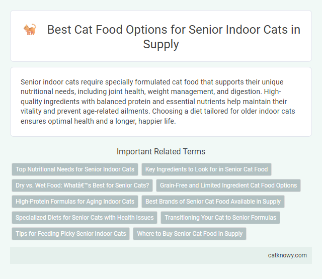 Best Cat Food Options for Senior Indoor Cats in Supply