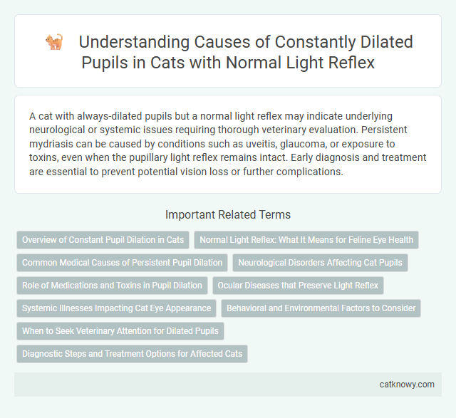 Understanding Causes of Constantly Dilated Pupils in Cats with Normal Light Reflex