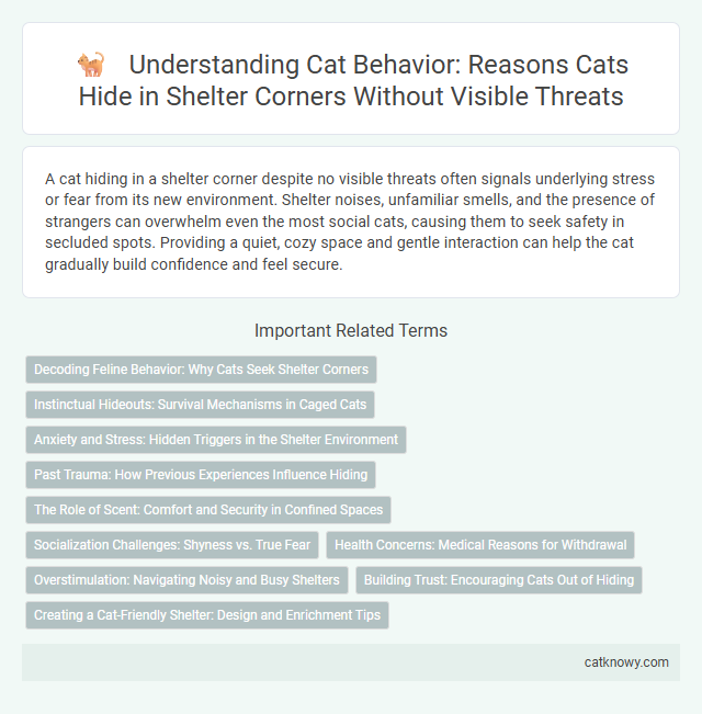 Understanding Cat Behavior: Reasons Cats Hide in Shelter Corners Without Visible Threats
