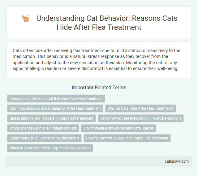 Understanding Cat Behavior: Reasons Cats Hide After Flea Treatment