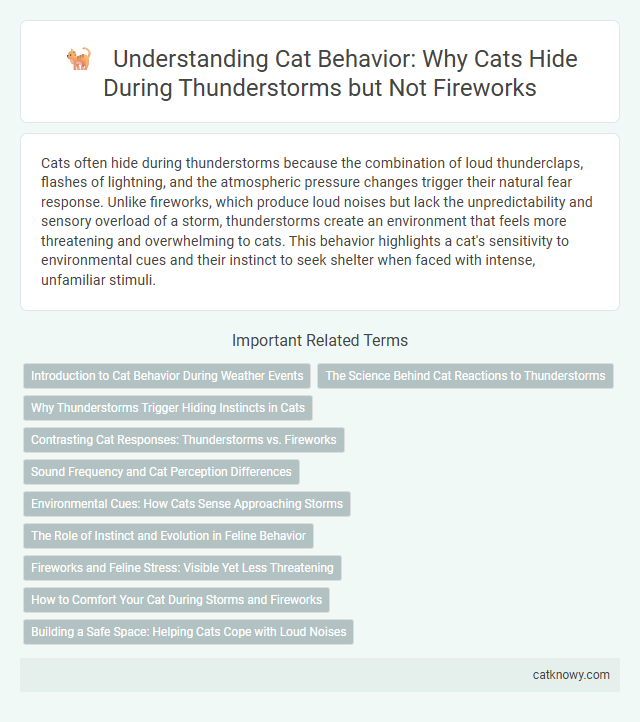 Understanding Cat Behavior: Why Cats Hide During Thunderstorms but Not Fireworks