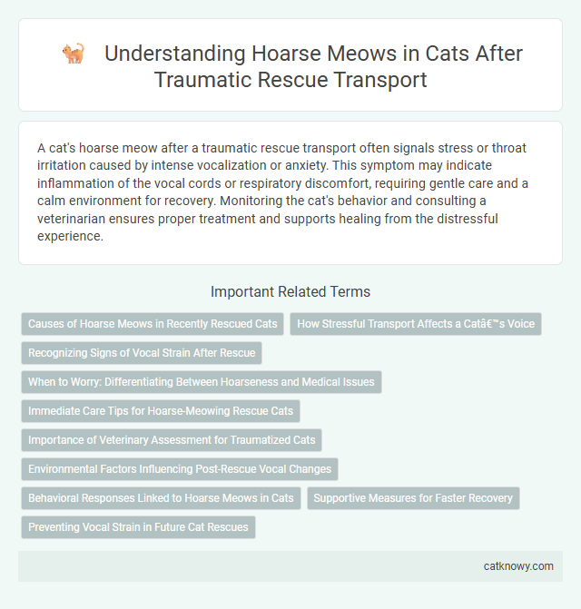 Understanding Hoarse Meows in Cats After Traumatic Rescue Transport